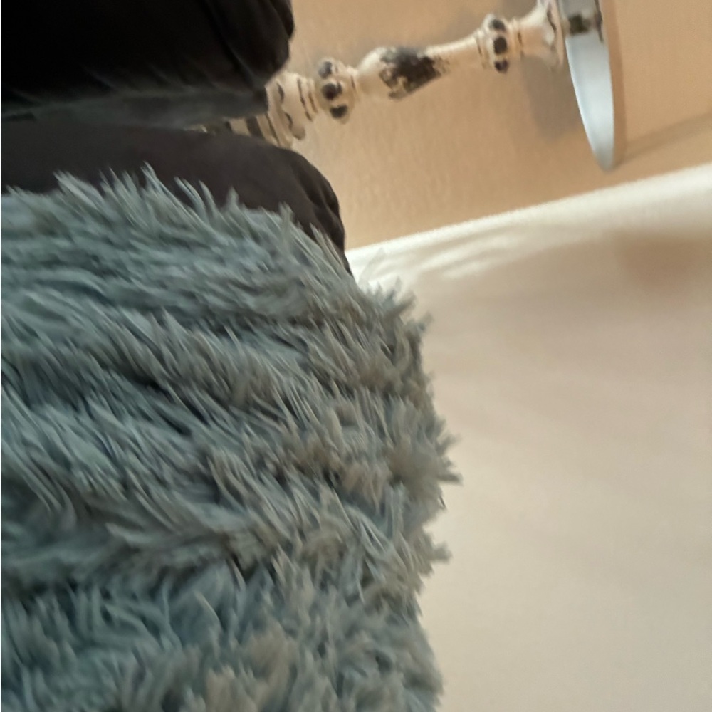 Fluffy Gray Throw Blanket